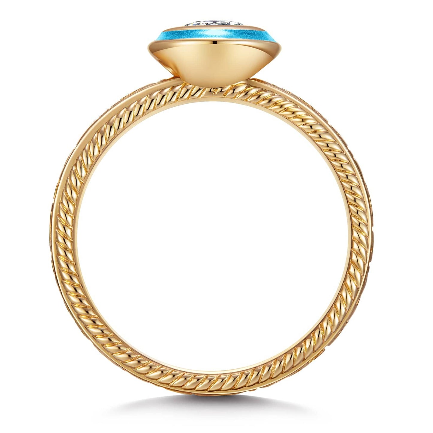 IGI Certified Lab-Grown Round Brilliant Cut Diamond - Solitaire Classic Engagement Ring 14K Yellow Gold Plated (Includes IGI Certification from International Gemological Institute)