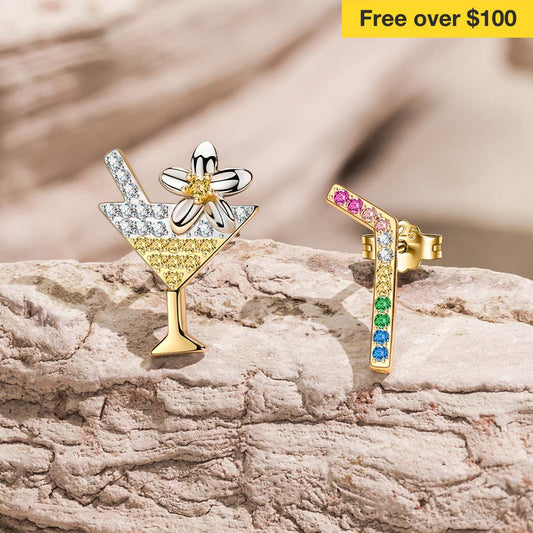 gona- Pamper Fan Exclusive: Spend Over $100 In A Single Purchase To Get This Sterling Silver Summer Drink Earrings In 14K Gold Plated For FREE - (Ships With Order, No Need To Add To Cart)
