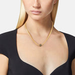 Sterling Silver Personalized Fashion Women's Charms Universal Necklace With Enamel In 14K Gold Plated