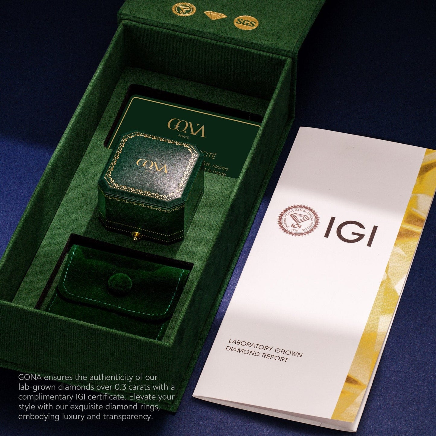 Exclusive Sale: IGI Certified Lab-Grown Oval Brilliant Cut Diamond - And Get a 14K Yellow Gold Plated Ring Holder For Free (Includes IGI Certification from International Gemological Institute)