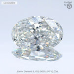 IGI Certified Oval Brilliant Cut Lab-Grown Diamond - Single Diamond (Includes IGI Certification from International Gemological Institute)