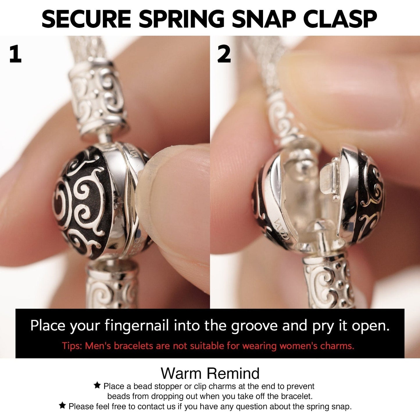 Sterling Silver Men's Universal Mesh Bracelet With Enamel In White Gold Plated