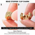 Sterling Silver Spaceship and Polaris Bamboo Chain Charms Bracelet Set With Enamel In 14K Gold Plated (Includes bracelet and all charms shown)