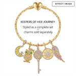 Shining North Star Tarnish-resistant Silver Dangle Charms In 14K Gold Plated