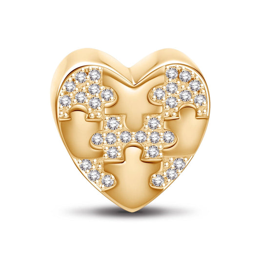 gona- Soulmates Tarnish-resistant Silver Charms In 14K Gold Plated