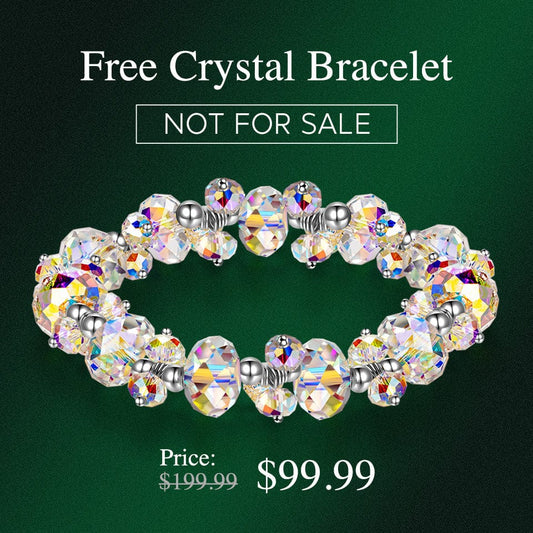gona- Sterling Silver When in Rome Crystal Bracelet In White Gold Plated