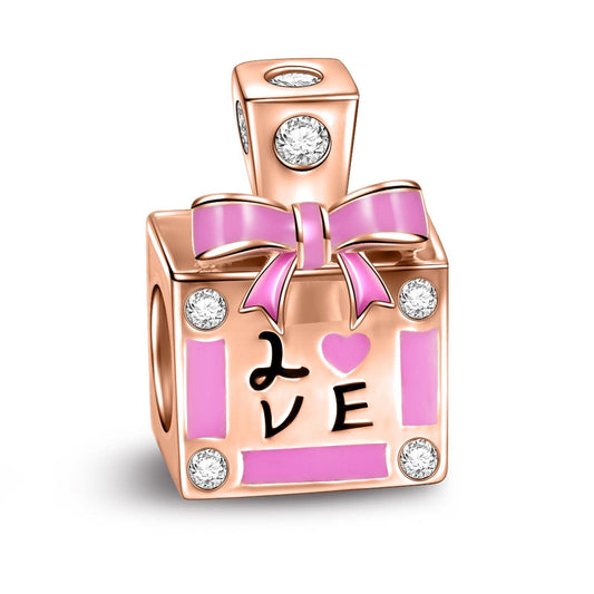 gona- Perfume of Love Tarnish-resistant Silver Charms With Enamel In Rose Gold Plated