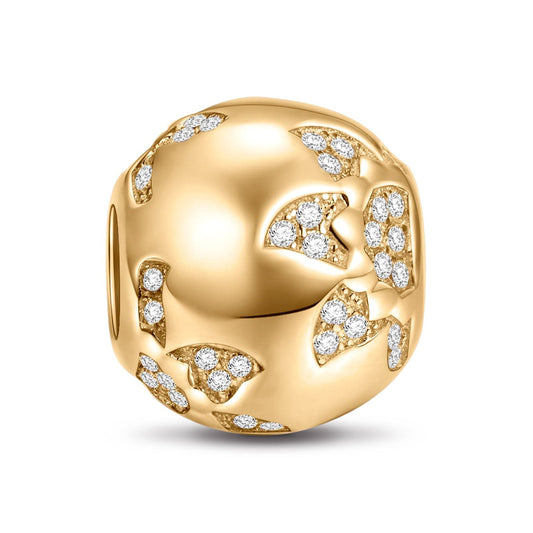 gona- Sunflower Tarnish-resistant Silver Charms In 14K Gold Plated