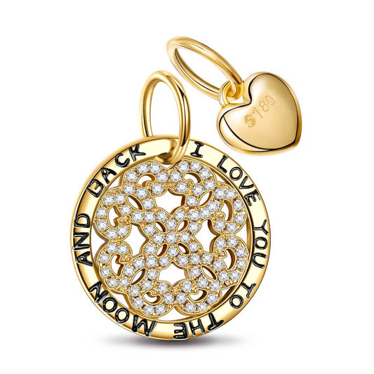gona- Guardian of Love Tarnish-resistant Silver Dangle Charms With Enamel In 14K Gold Plated