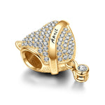 April Fox Birthday Stone Tarnish-resistant Silver Dangle Charms In 14K Gold Plated