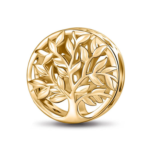 gona- Family Roots Tarnish-resistant Silver Charms In 14K Gold Plated