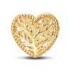 Family Roots Tarnish-resistant Silver Charms In 14K Gold Plated