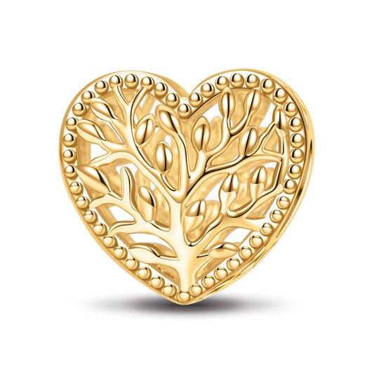 gona- Family Roots Tarnish-resistant Silver Charms In 14K Gold Plated