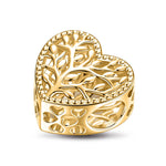 Family Roots Tarnish-resistant Silver Charms In 14K Gold Plated