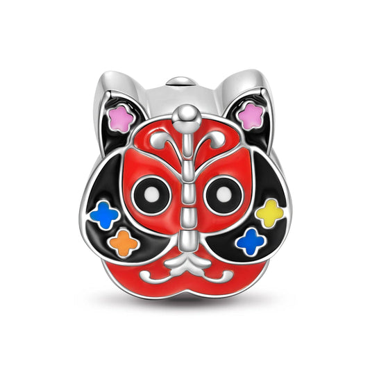 gona- Sterling Silver Colorful Enamel Charms With Enamel In White Gold Plated
