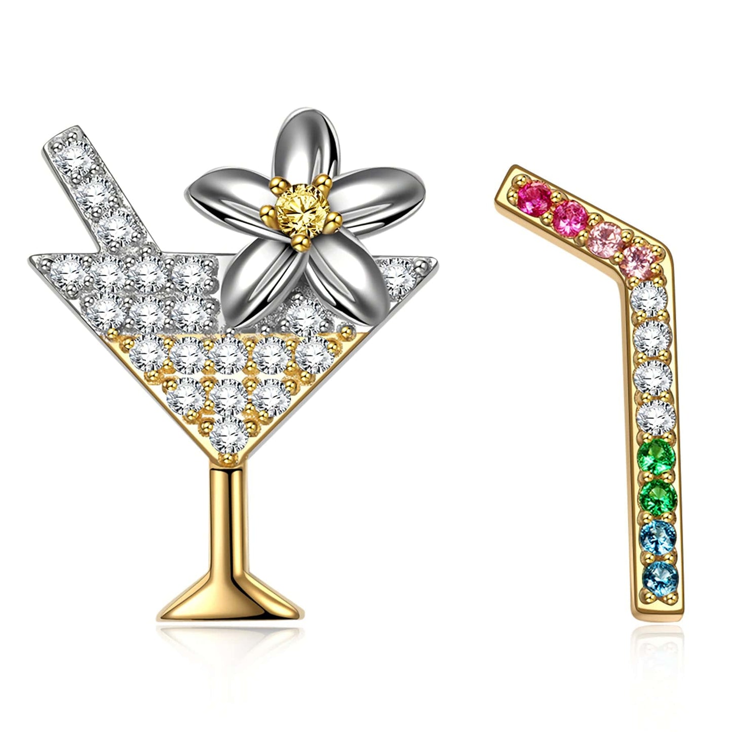Pamper Fan Exclusive: Spend Over $100 In A Single Purchase To Get This Sterling Silver Summer Drink Earrings In 14K Gold Plated For FREE - (Ships With Order, No Need To Add To Cart)