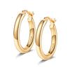 Sterling Silver Classic Hoop Earrings In 14K Gold Plated