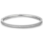 Classic Bangle Bracelet Tarnish-resistant Silver Bracelet In White Gold Plated