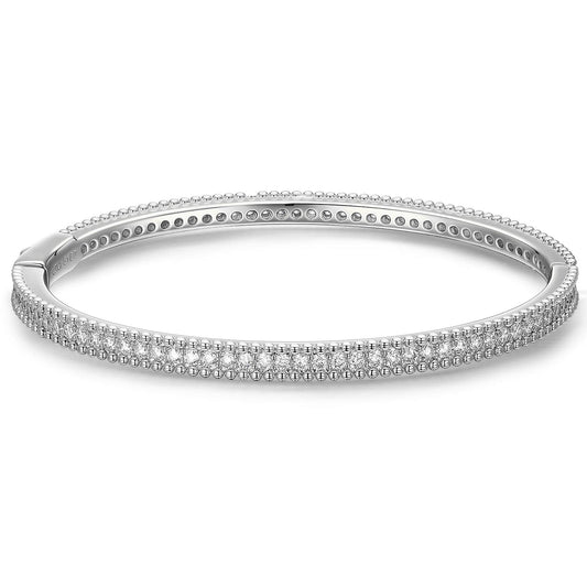 gona- Classic Bangle Bracelet Tarnish-resistant Silver Bracelet In White Gold Plated