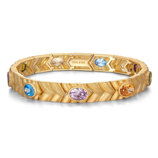 gona- Colorful Harvest Tarnish-resistant Silver Bracelet In 14K Gold Plated