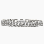 Tarnish-resistant Silver Cuban Link Bracelet In White Gold Plated