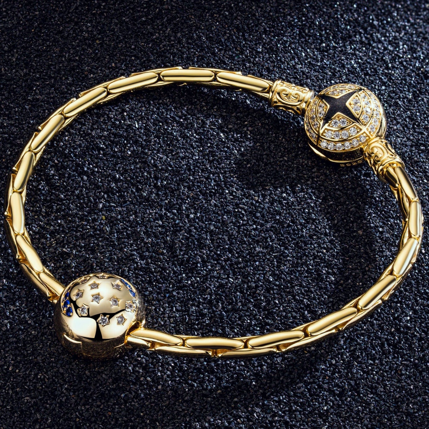 Romantic Starry Tarnish-resistant Silver Clips In 14K Gold Plated