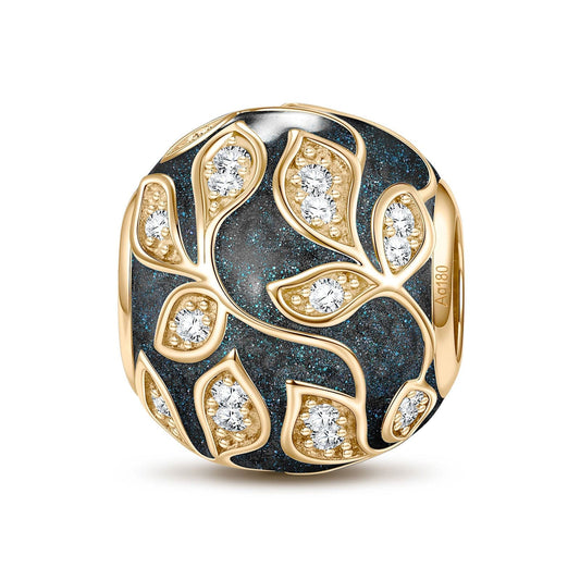gona- The Vines Tarnish-resistant Silver Charms With Enamel In 14K Gold Plated