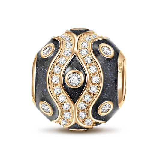 gona- Galaxy Walk Tarnish-resistant Silver Charms With Enamel In 14K Gold Plated