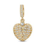 Blue Surprising Love Tarnish-resistant Silver Dangle Charms With Enamel In 14K Gold Plated