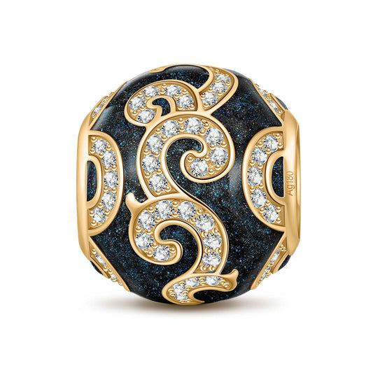 gona- Eternal Love Tarnish-resistant Silver Charms With Enamel In 14K Gold Plated