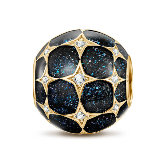 gona- Starry Night Tarnish-resistant Silver Charms With Enamel In 14K Gold Plated