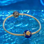 Yellow Reef Fish Tarnish-resistant Silver Charms With Enamel In 14K Gold Plated