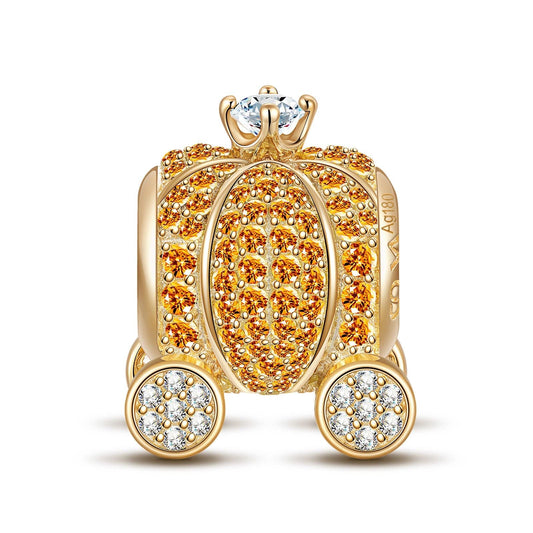 gona- Magnificent Carriage Tarnish-resistant Silver Charms In 14K Gold Plated