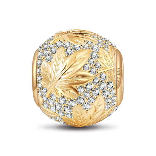 gona- Maple Grove Tarnish-resistant Silver Charms In 14K Gold Plated