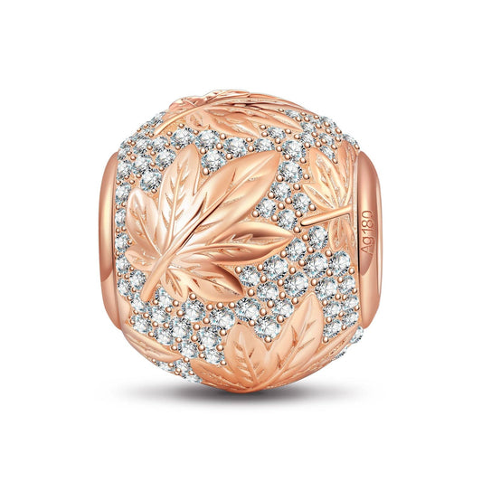 gona- Maple Grove Tarnish-resistant Silver Charms In Rose Gold Plated