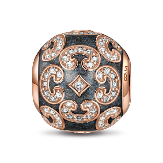 gona- Versailles Ball Tarnish-resistant Silver Charms With Enamel In Rose Gold Plated