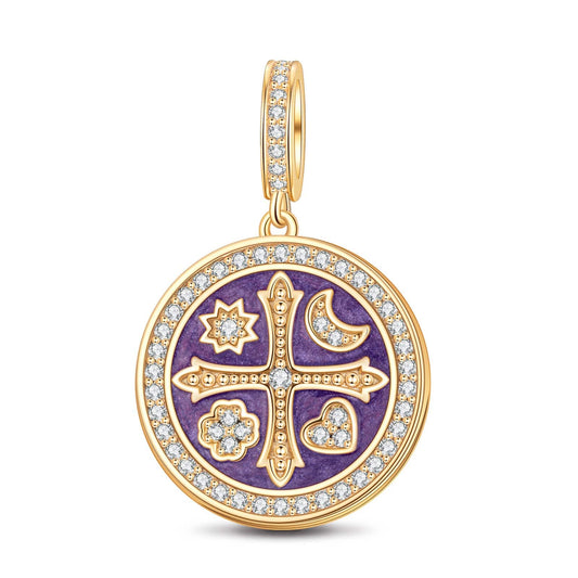 gona- Guardian Tarnish-resistant Silver Dangle Charms With Enamel In 14K Gold Plated