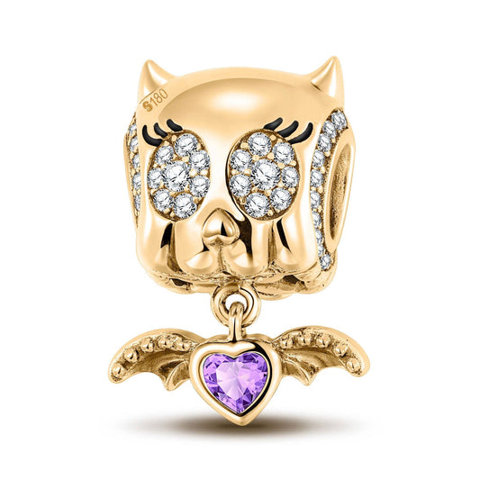 gona- Miss Bat Golden Tarnish-resistant Silver Dangle Charms In 14K Gold Plated