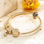 Encounter With Clover Tarnish-resistant Silver Dangle Charms In 14K Gold Plated