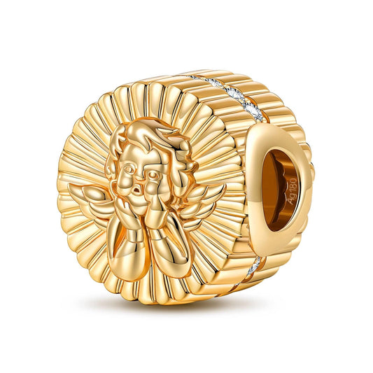 gona- Guardian Angel Tarnish-resistant Silver Charms In 14K Gold Plated