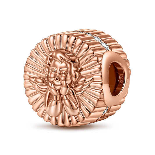 gona- Guardian Angel Tarnish-resistant Silver Charms In Rose Gold Plated