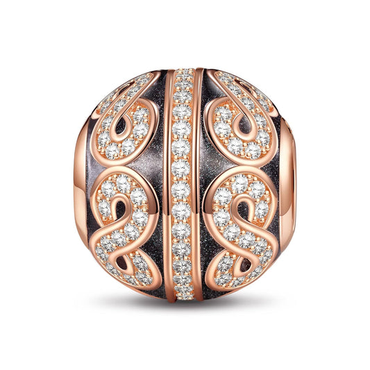 gona- Eternity Tarnish-resistant Silver Charms With Enamel In Rose Gold Plated