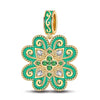 Chromatic Crush Tarnish-resistant Silver Dangle Charms With Enamel In 14K Gold Plated