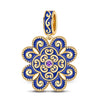 Blue Crush Tarnish-resistant Silver Dangle Charms With Enamel In 14K Gold Plated