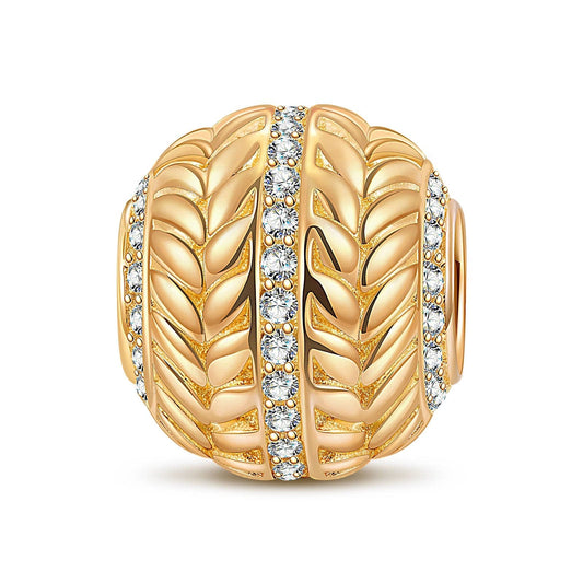 gona- The Golden Wheel Tarnish-resistant Silver Charms In 14K Gold Plated