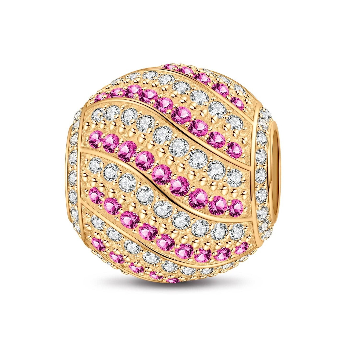 Pink Infinite Joy Tarnish-resistant Silver Charms In 14K Gold Plated