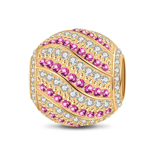 gona- Pink Infinite Joy Tarnish-resistant Silver Charms In 14K Gold Plated