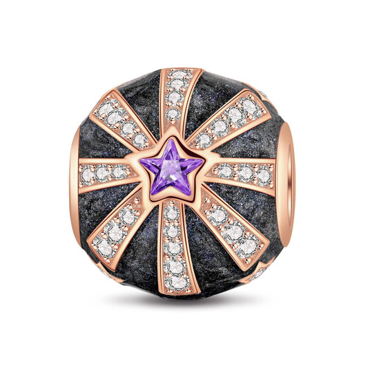 gona- The Light Of Life Tarnish-resistant Silver Charms With Enamel In Rose Gold Plated