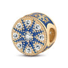 Ice And Snow Magic Tarnish-resistant Silver Charms With Enamel In 14K Gold Plated