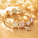 Christmas Gifts Tarnish-resistant Silver Charms In 14K Gold Plated